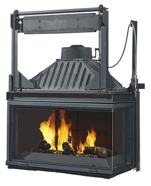 Cheminees Philippe  Radiante 873 2v PR wood fireplace