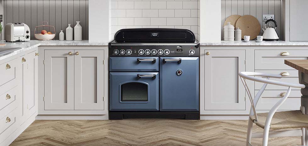 Falcon Classic Deluxe 90cm Induction Oven stone blue