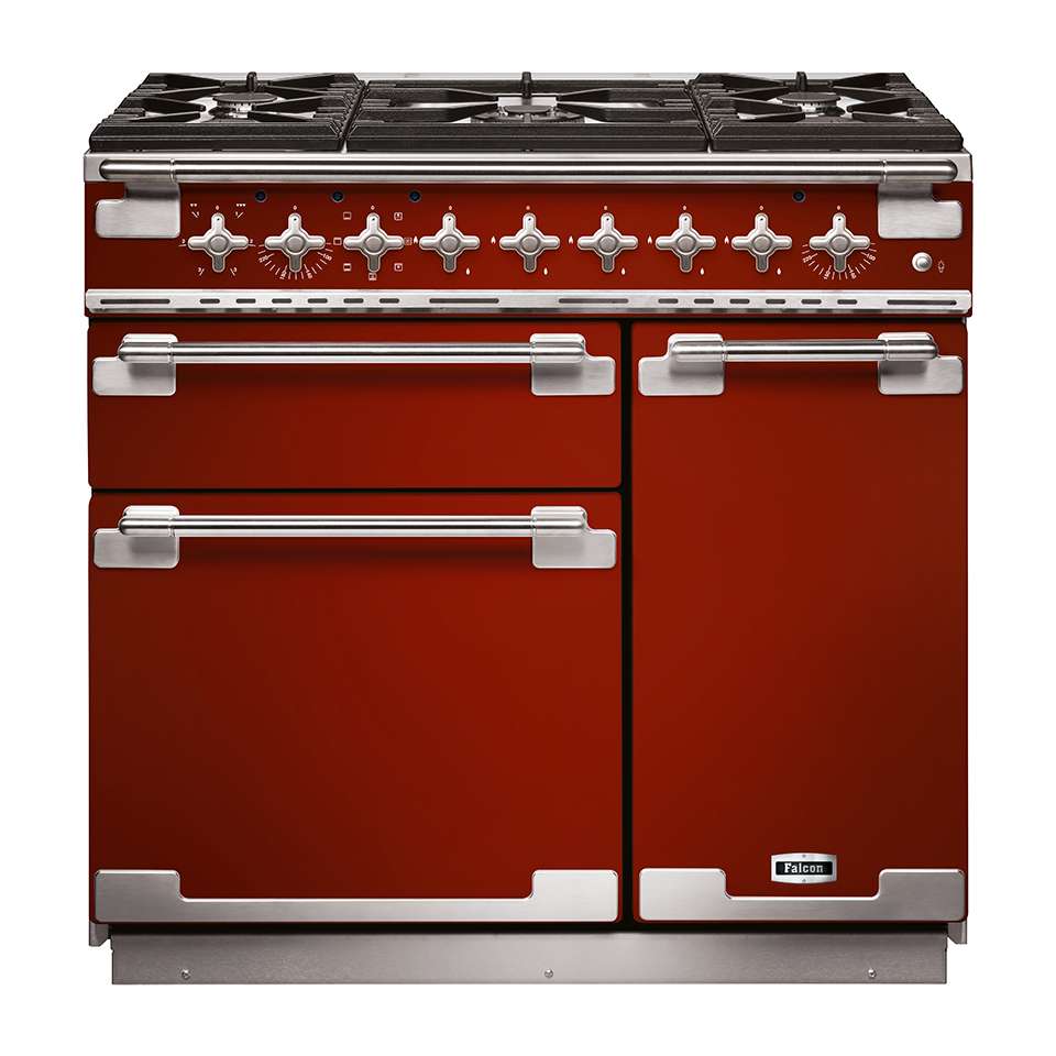 Falcon Elise 90cm Dual Fuel Oven cherry red 