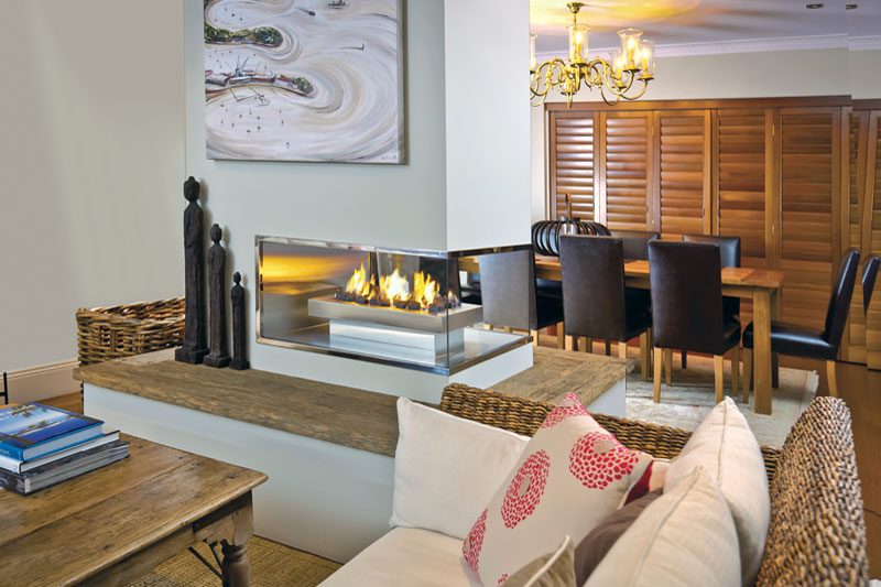 Real Flame Gas Fireplace Double Vision