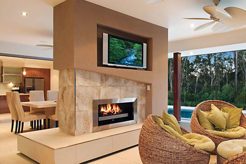 Real Flame Gas Fireplace Double Vision