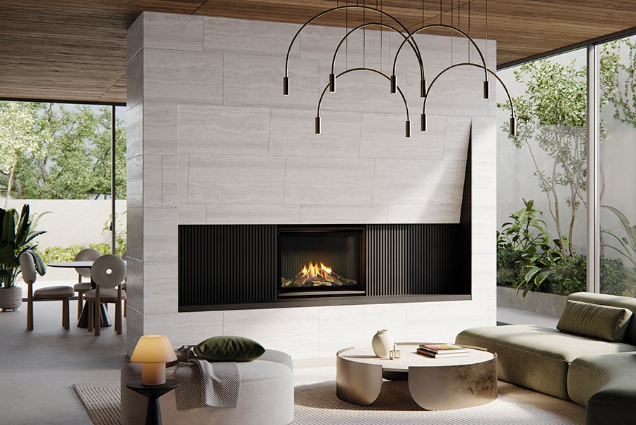 Real Flame Gas Fireplace Vektor